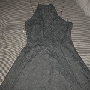 Short strappy grey dress